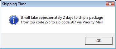 The Resulting Ship Time Estimate