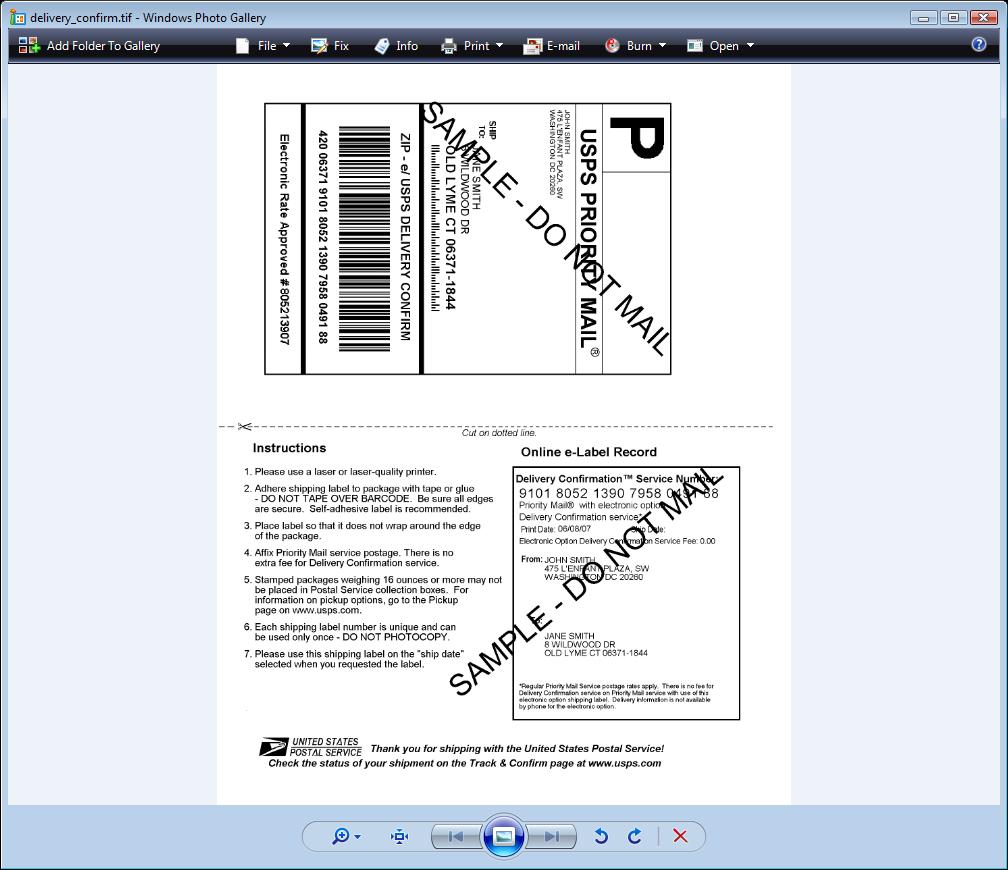 Shipping Label