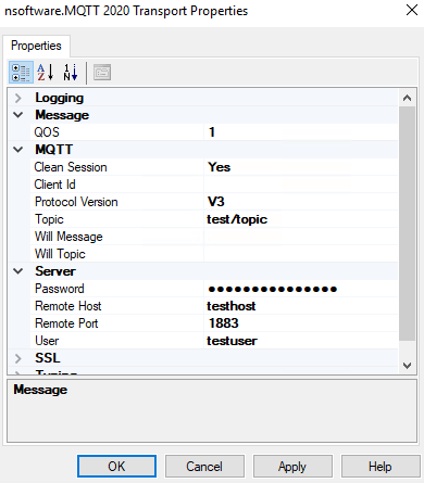 Receive Port MQTT Transport Properties