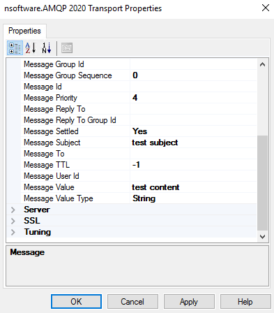 AMQP Logging Properties