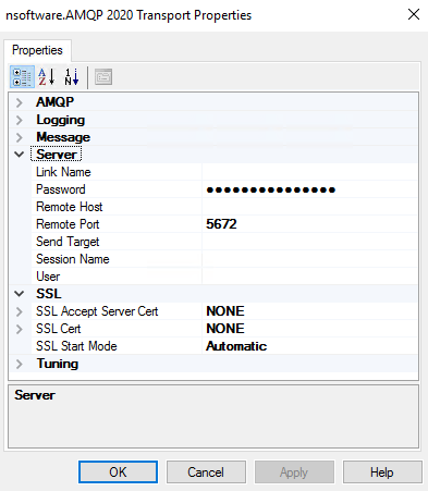 AMQP Server Properties