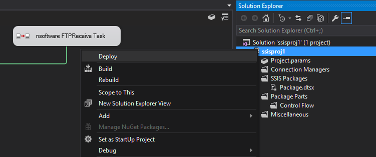 SSIS Visual Studio Deploy