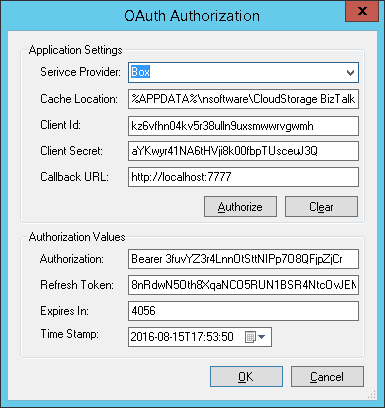 OAuth Authorization Dialog