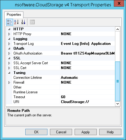 Cloud Storage Send Adapter Properties