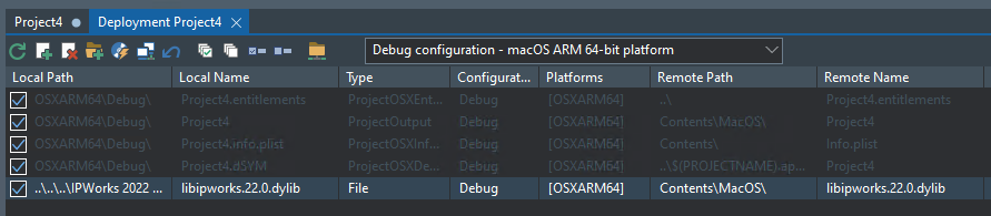 macOS 64 bit Deployment Settings
