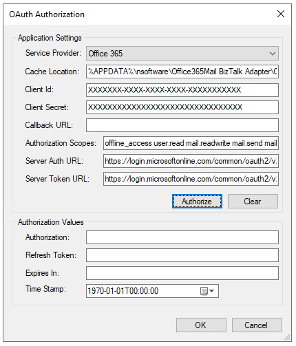 Office365Mail OAuth Dialog