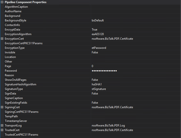 Example configuration for password-encryption