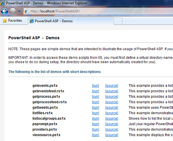 Execute PowerShell from a ASP.NET Web Application